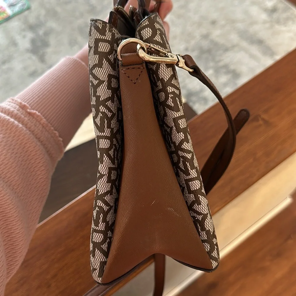 DKNY Brown Gold Monogram Handbag